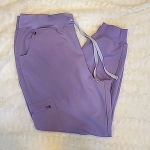 Figs high waisted zamora lavender joggers xl